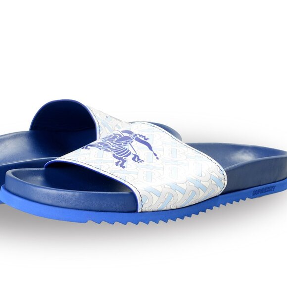 Burberry Men's "MF Melroy EKD Capsule" Leather Log Flip Flops Shoes US 9 IT 42 - Picture 1 of 9